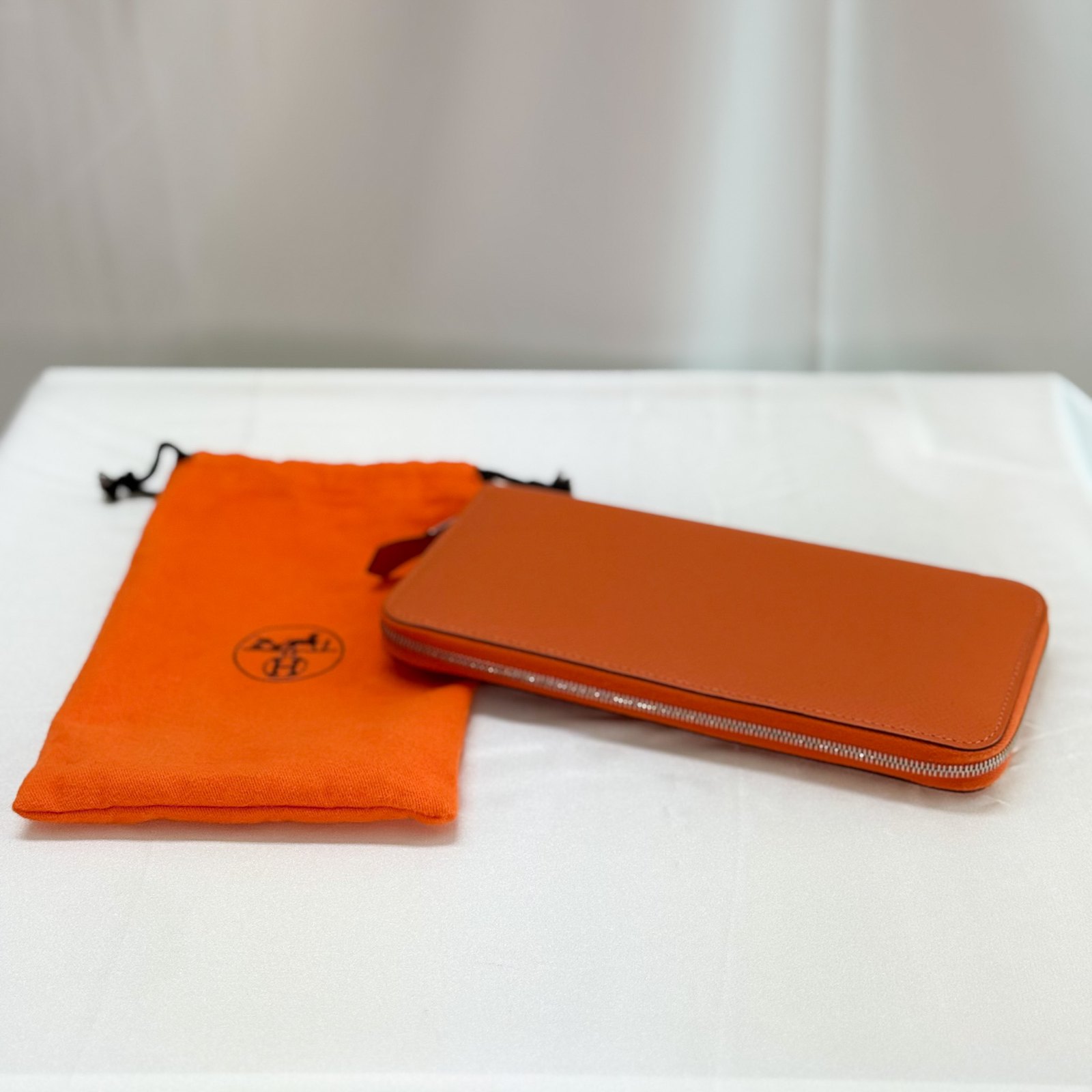 HERMÈS Azap Classic Long — Orange Epsom